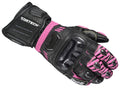 Pink Leather Motorcycle Gloves Y1750
