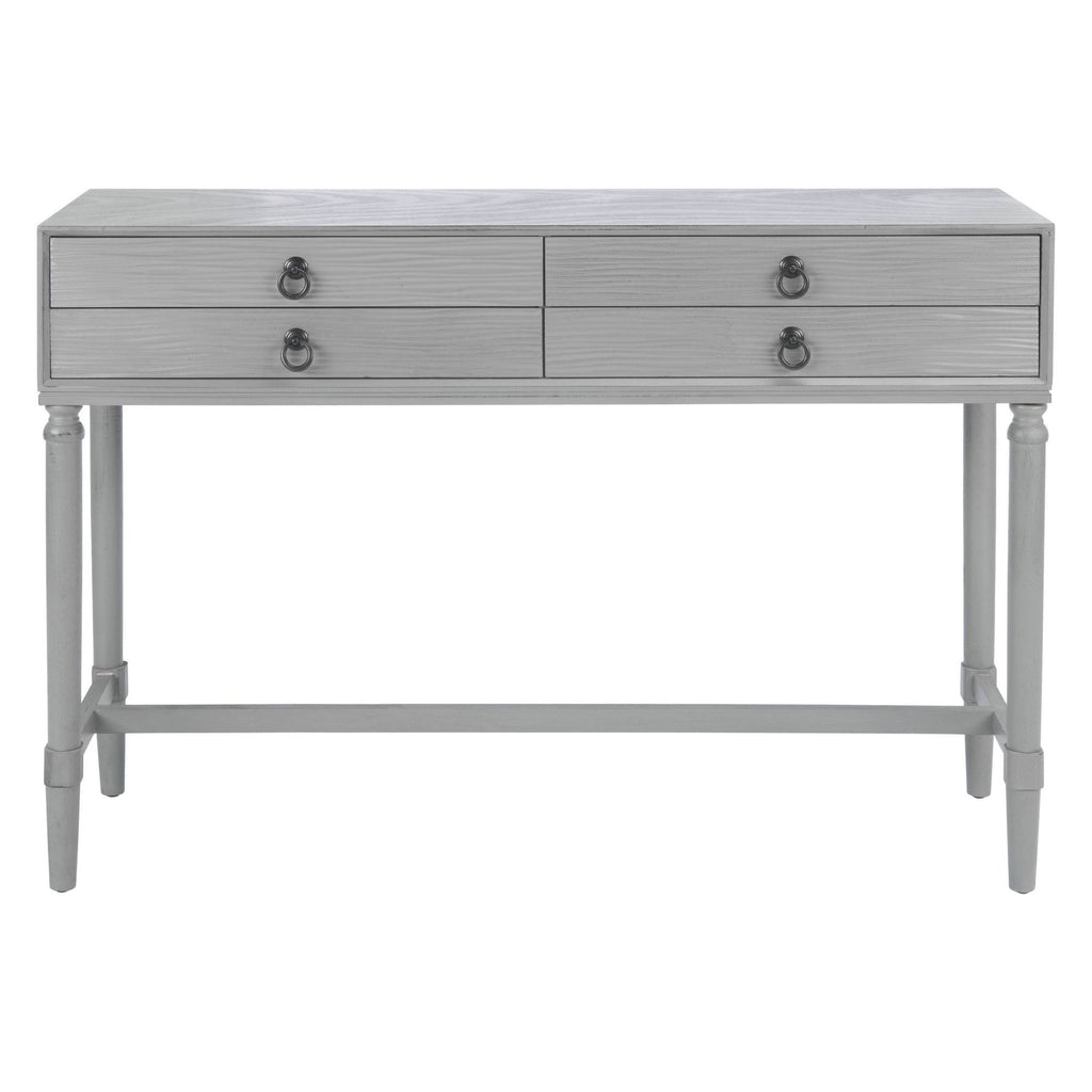 4 Drawer Console Table Distressed Grey Y203099