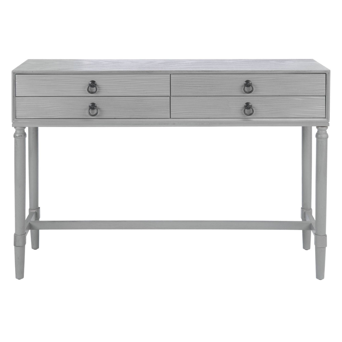 4 Drawer Console Table Distressed Grey Y203099