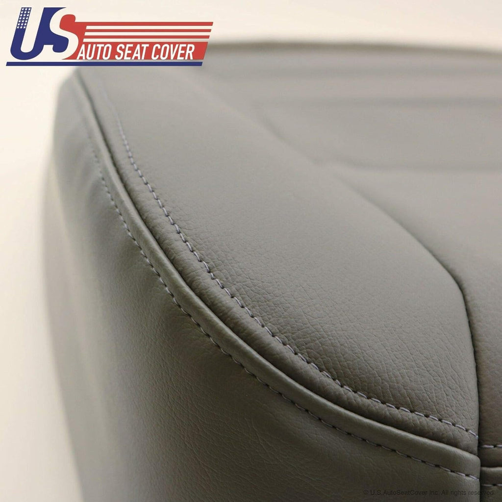 Gray Leather Driver Bottom Seat Cover Z29106