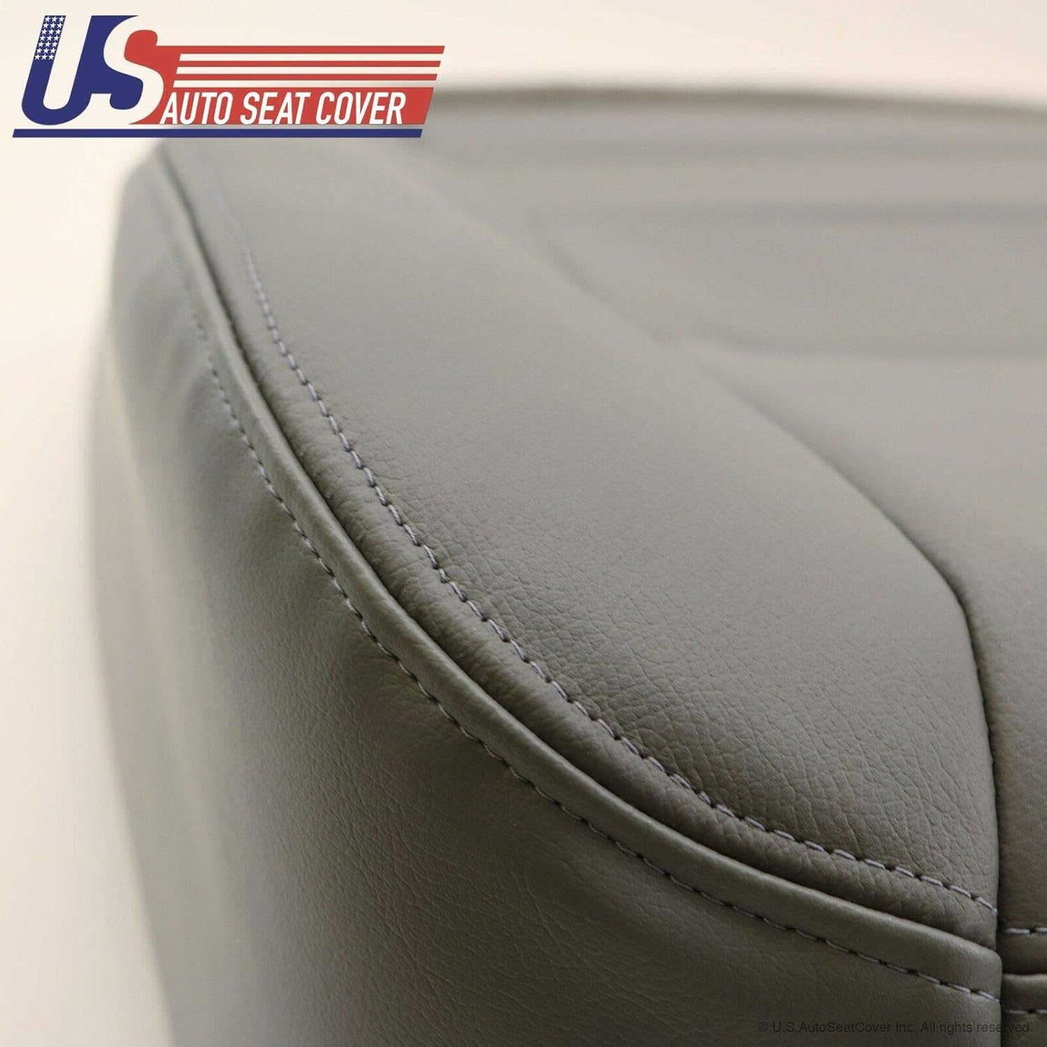 Gray Leather Driver Bottom Seat Cover Z29106
