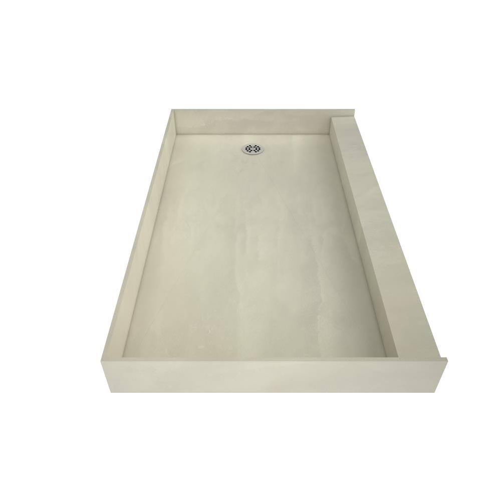 Single Curb Shower Pan with Right Drain X21802