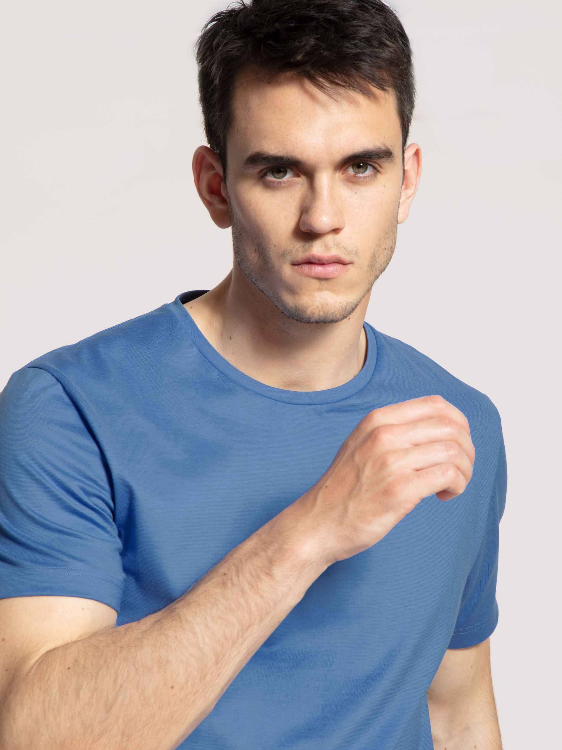 Blue XL Short-Sleeve Lounge Shirt H659202