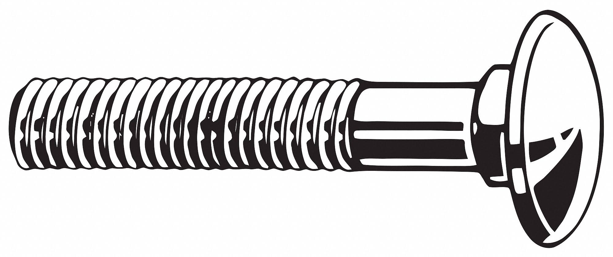 Carriage Bolt, 18-8 Ss, Plain P446