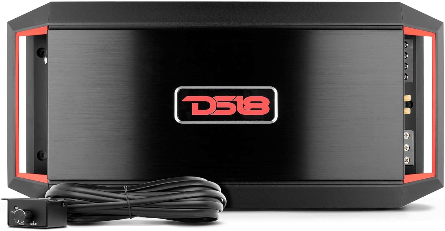 4-Channel 1600w Peak Car Amplifier with Remote Subwoofer Control D7508