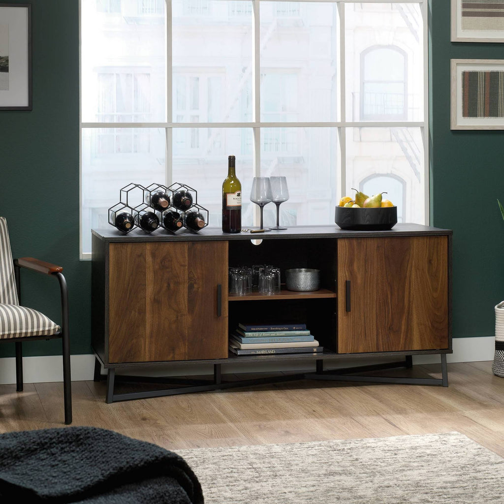 Credenza for 60x22 TVs, Brew Oak/Grand Walnut M99293