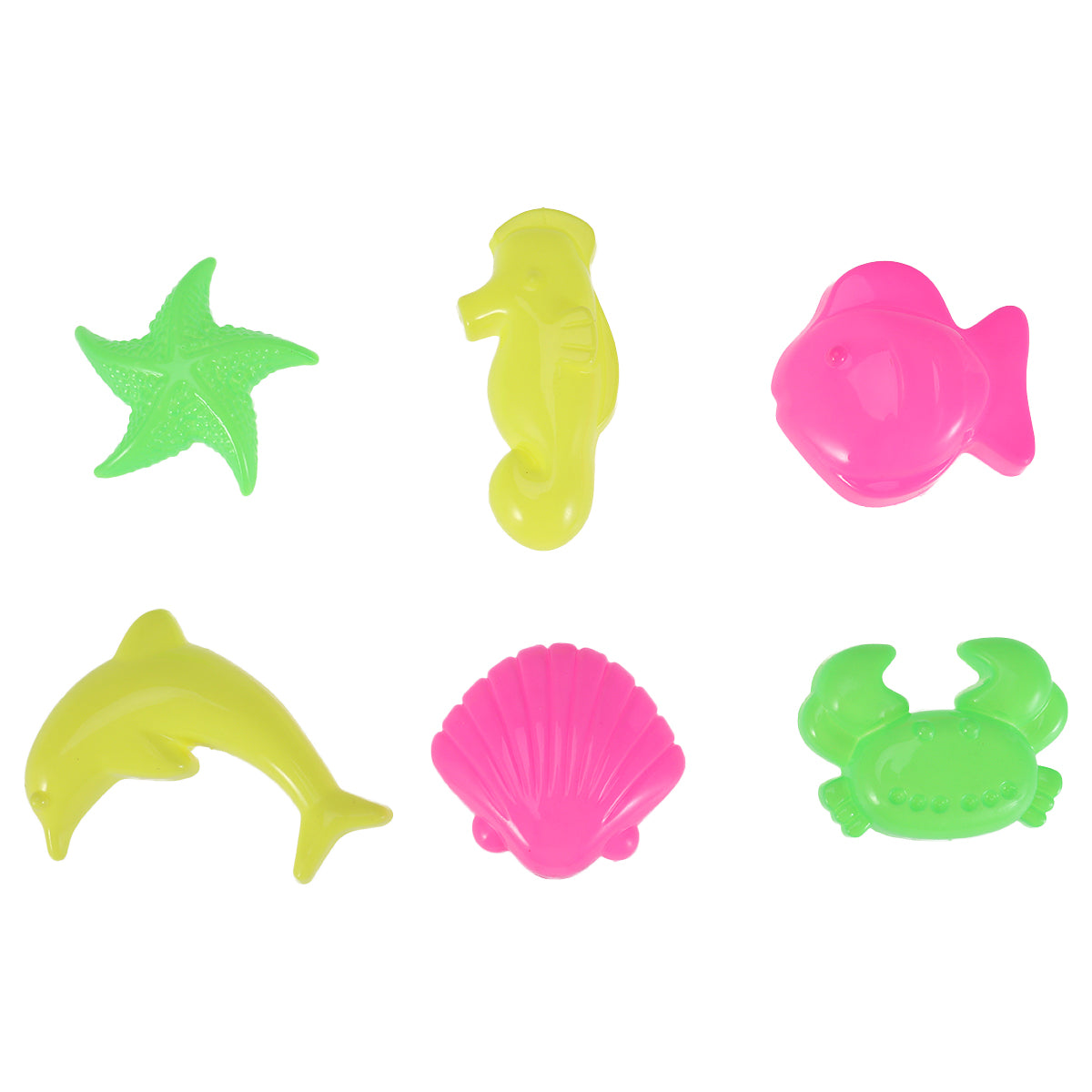 6pcs Beach Sand Toys Set Sand Tray Molds M73882