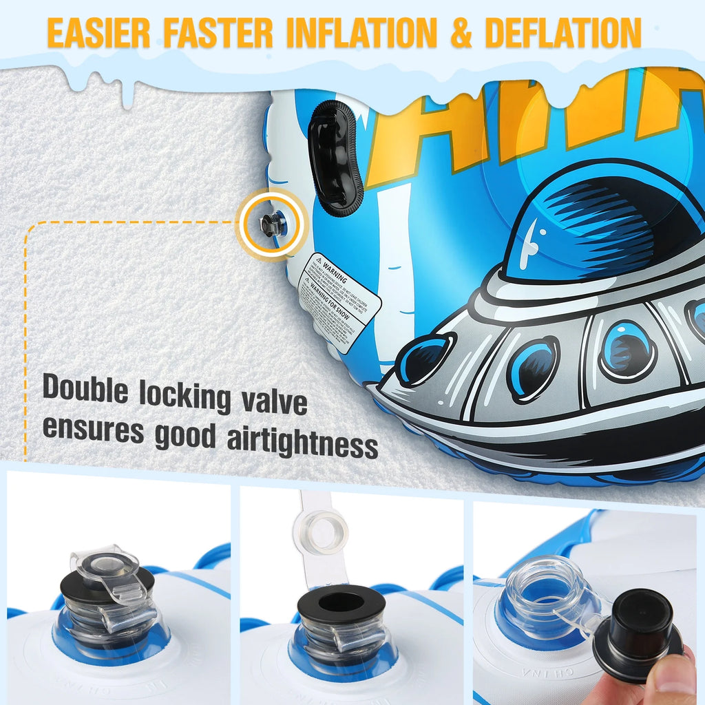 47 Inch Inflatable Pvc Snow Tube Sled I758302