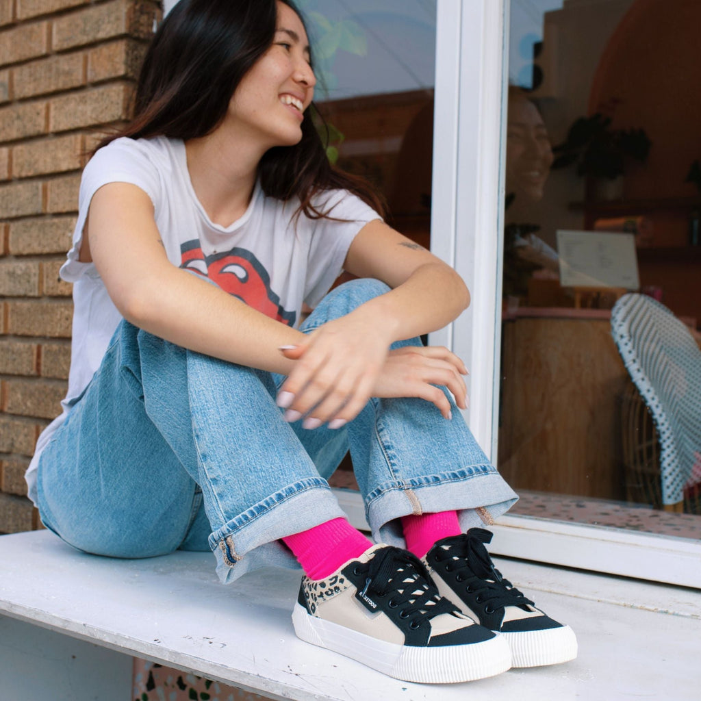 Cheery Leopard Color Block Sneaker