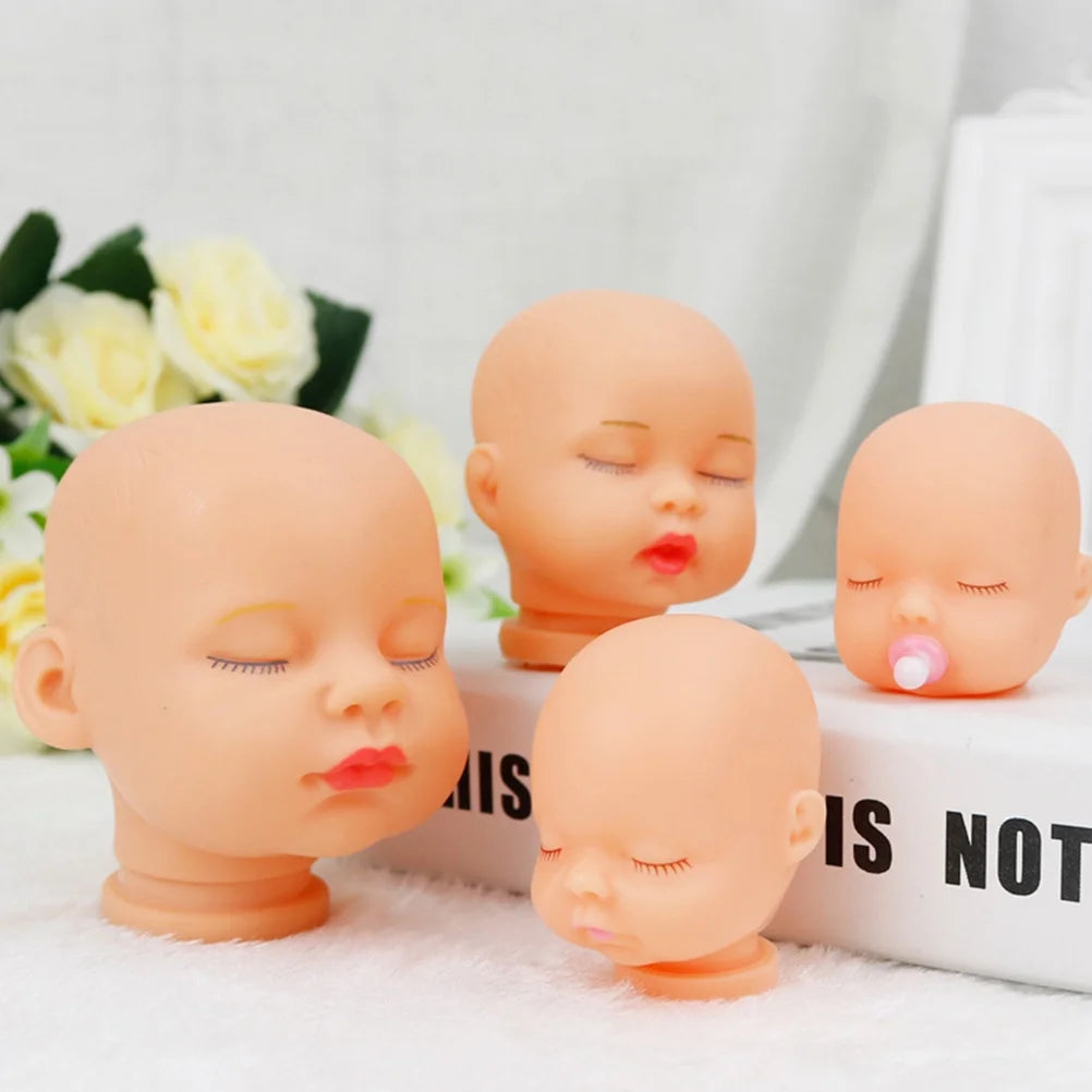 40 Pcs Vinyl Doll Head Key Fob Craft Making Supplies F91898