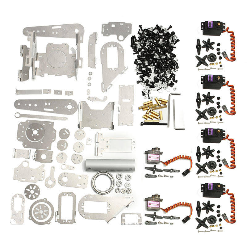 6DOF Aluminum Robot Arm Kit with 6 Pcs Servo B66237