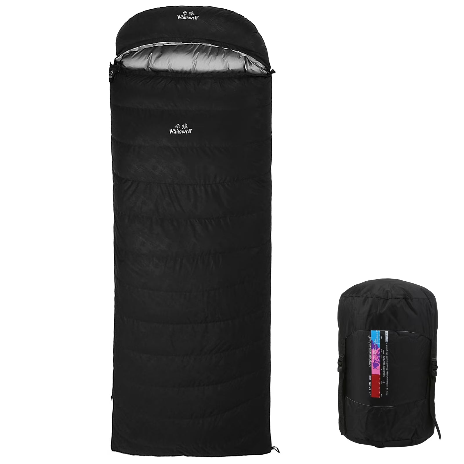 95% White Goose Down Lightweight Sleeping Bag 210x80cm with Storage Bag Z768928