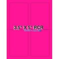 Fluorescent Pink Paper 300 sheets 3.5 x 5 Laser Sheets 4 Labels per Sheet O141664
