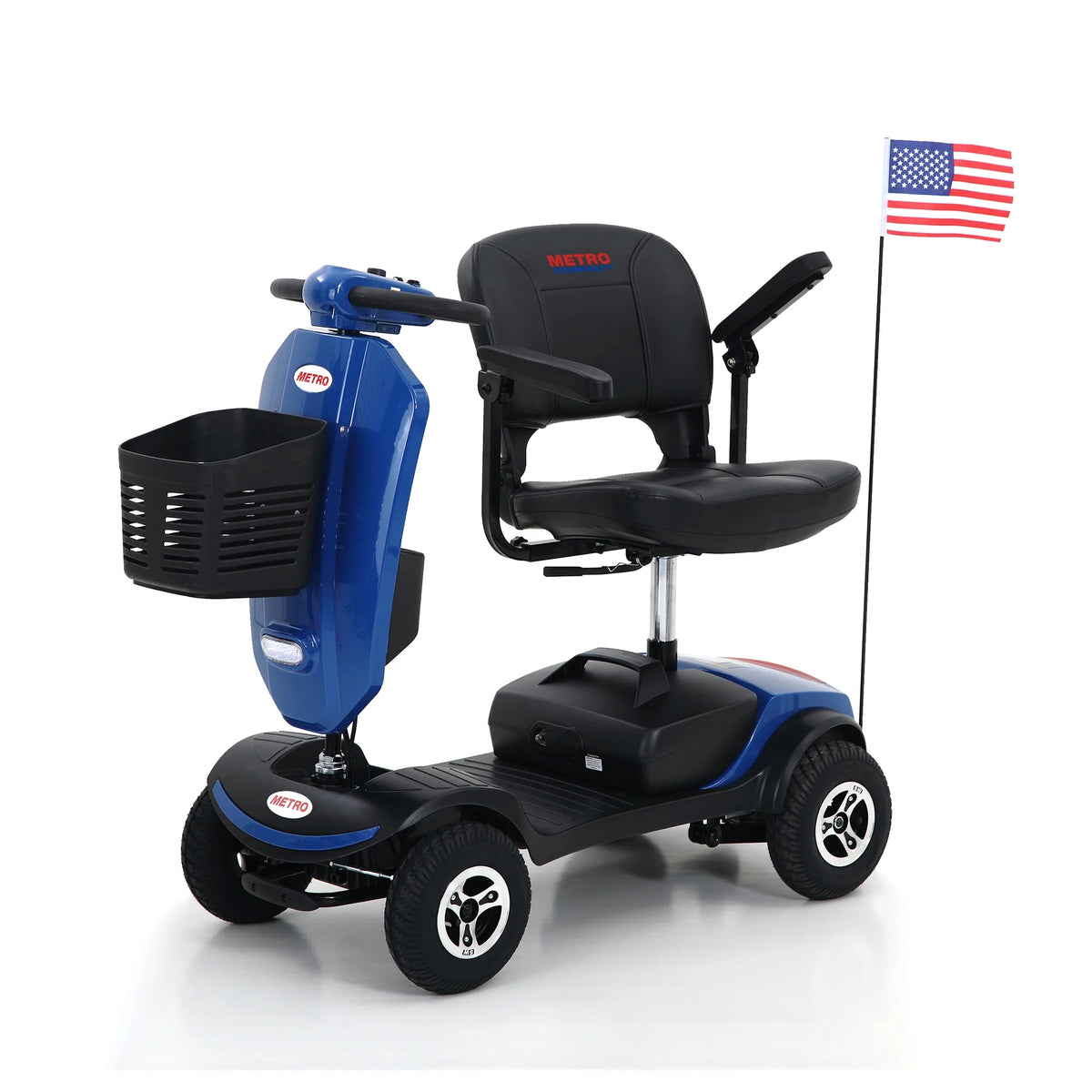 Blue 4 Wheel Mobility Scooter with Seat U85132