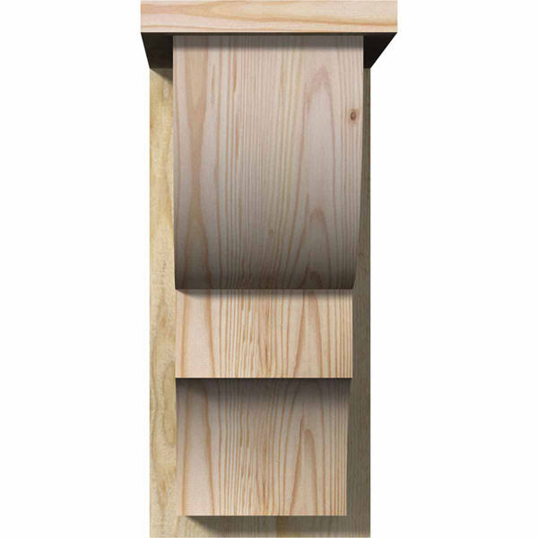 Ridgewood Rough Sawn Corbel with Backplate, Douglas Fir M251