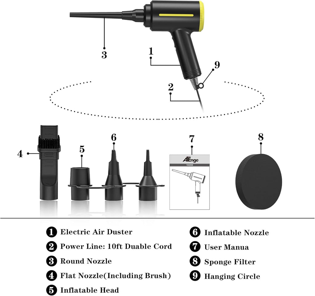 2 in 1 Compressed Air Duster Electric Air Blower U2101