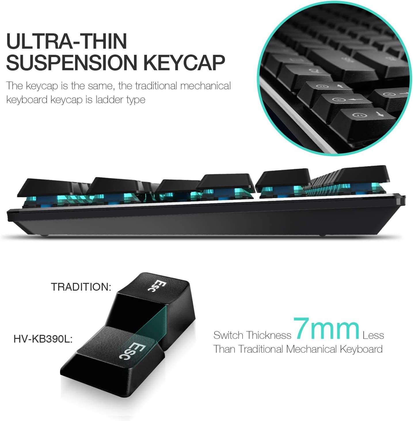 87 Keys Backlit Wired Mechanical Gaming Keyboard K478786