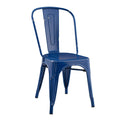 Navy Blue Metal Cafe Chair M498