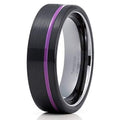 Black Tungsten Wedding Band Comfort Fit Ring X525717