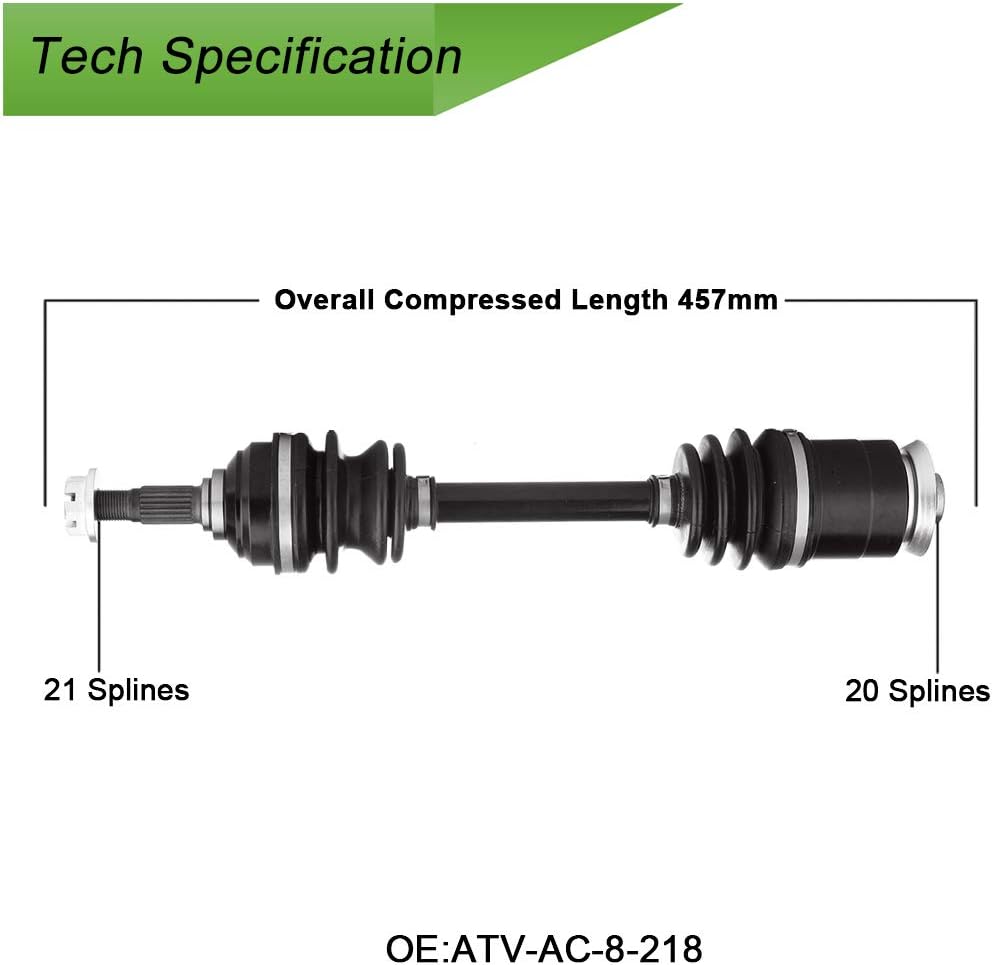 CV Axle Shaft Assembly Pack of 2 X629625