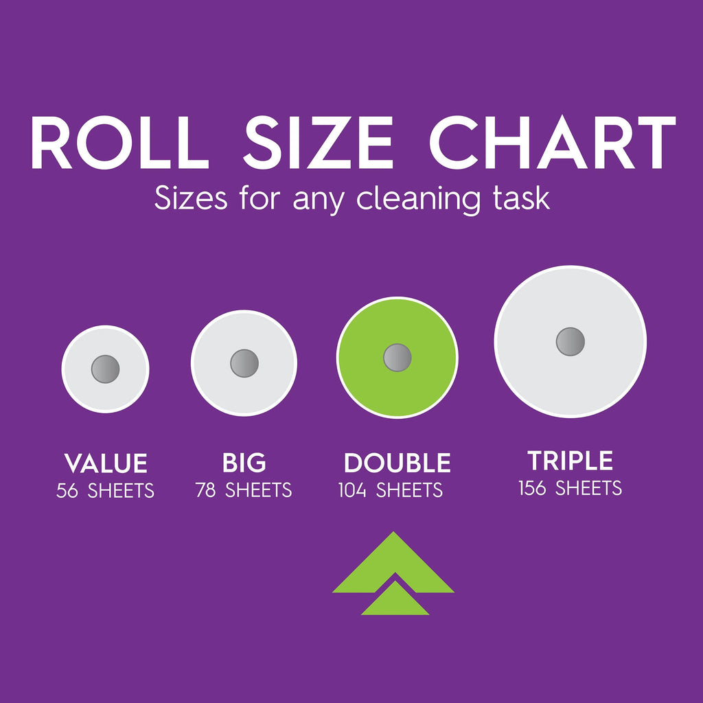 Cloth Paper Towels, 16 Double Rolls, 104 Sheets per Roll W9652