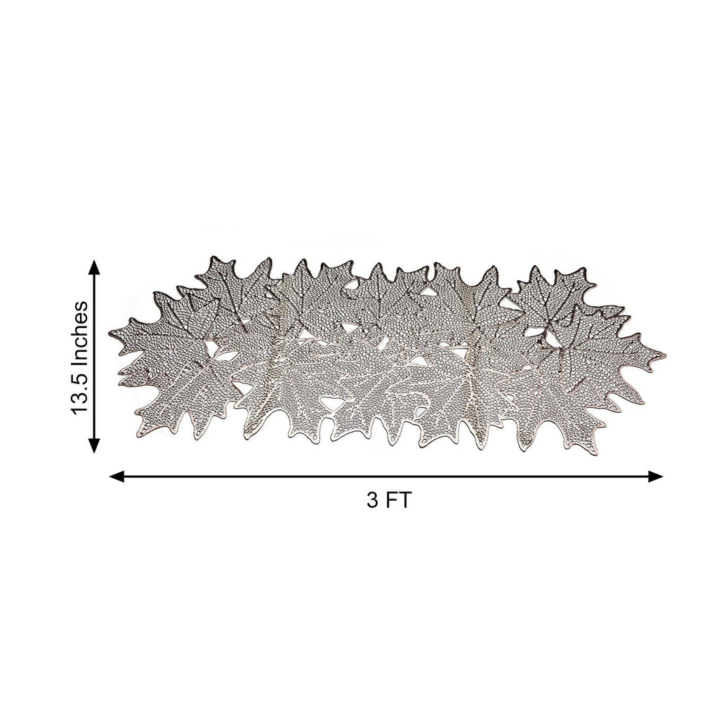 Gold Maple Leaf Vinyl Table Runner W595008