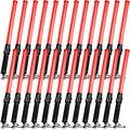 24 Pieces 21 Inch LED Safety Traffic Control Wand with 2 Flashing Modes, Wrist Strap Lanyard and Side Clip D22360