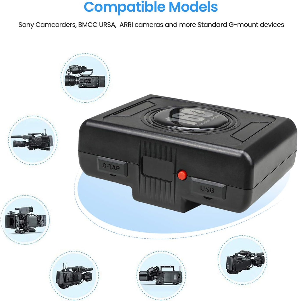 155Wh Gold Mount Battery with D-tap Charger and D-Tap Output Cable P53492