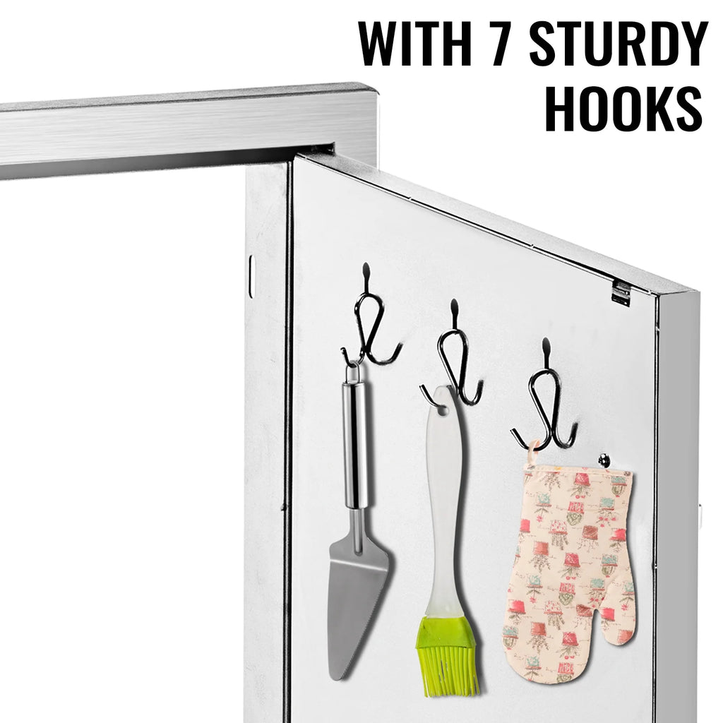 Double Wall Stainless Steel Outdoor Access Door with Hooks C1904