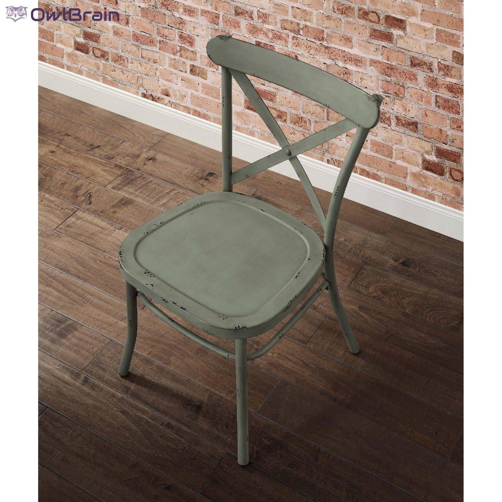 Distressed Green Dining Chair, Set of 2 B5329