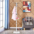White Marble Metal Coat Rack with 16 Hooks F276858