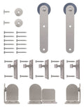 Satin Nickel Barn Door Round Rail A27098