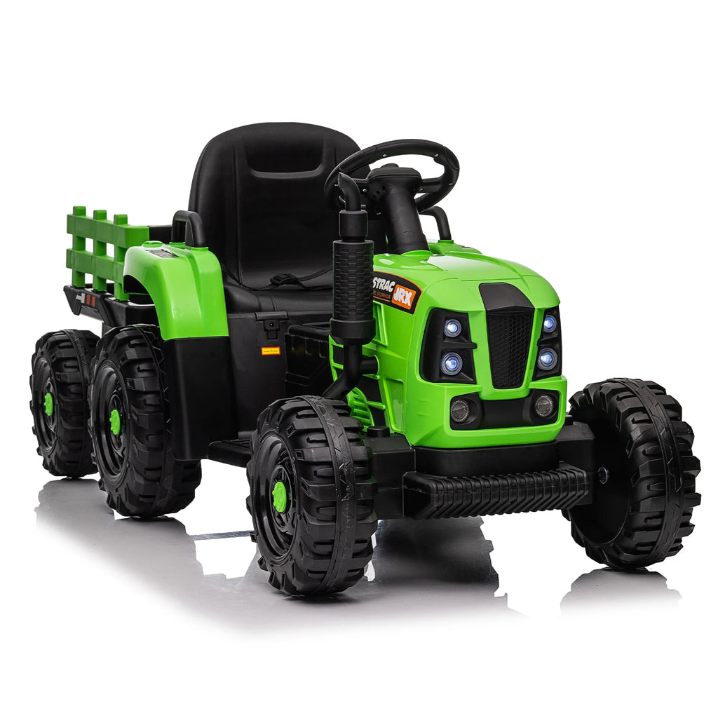 12V Ride-On Tractor with Trailer with Remote Control V97046
