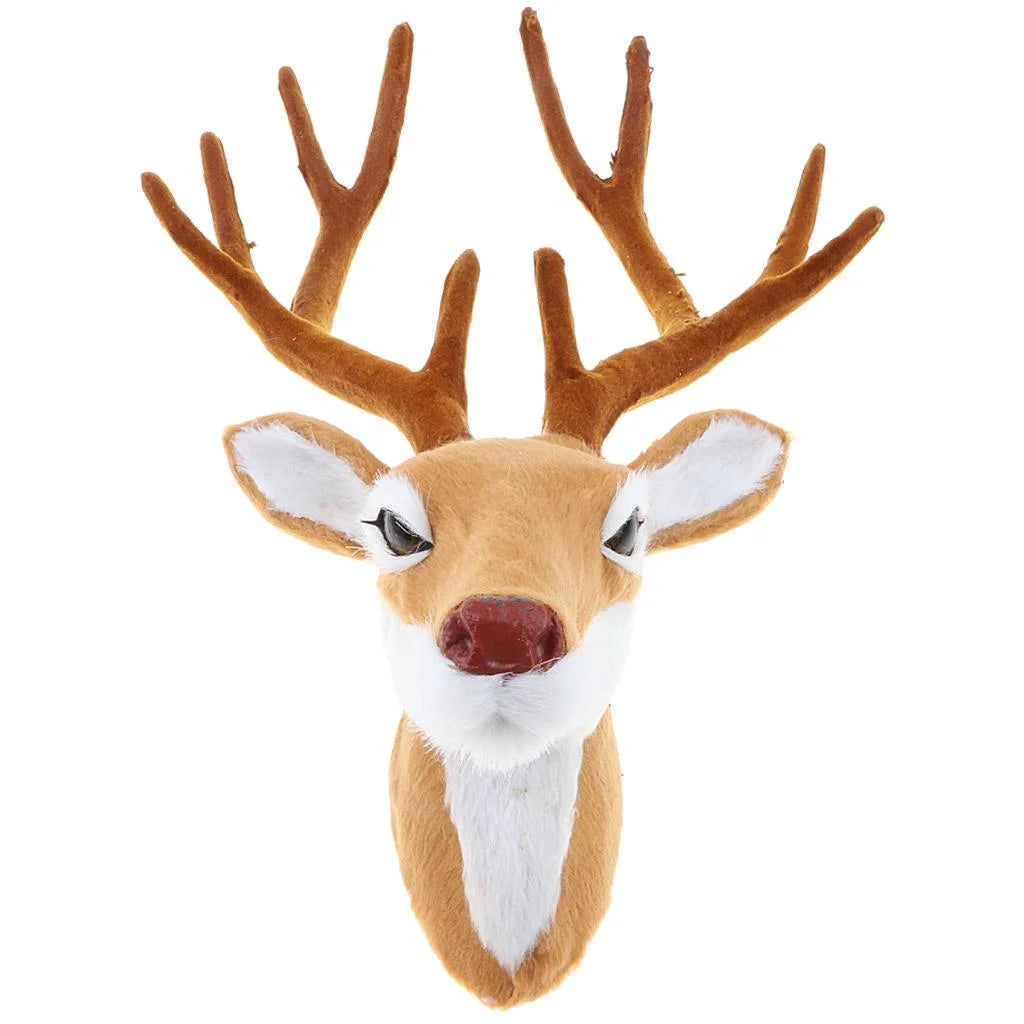 Stuffed Deer Head Wall Hanging Decor E977357