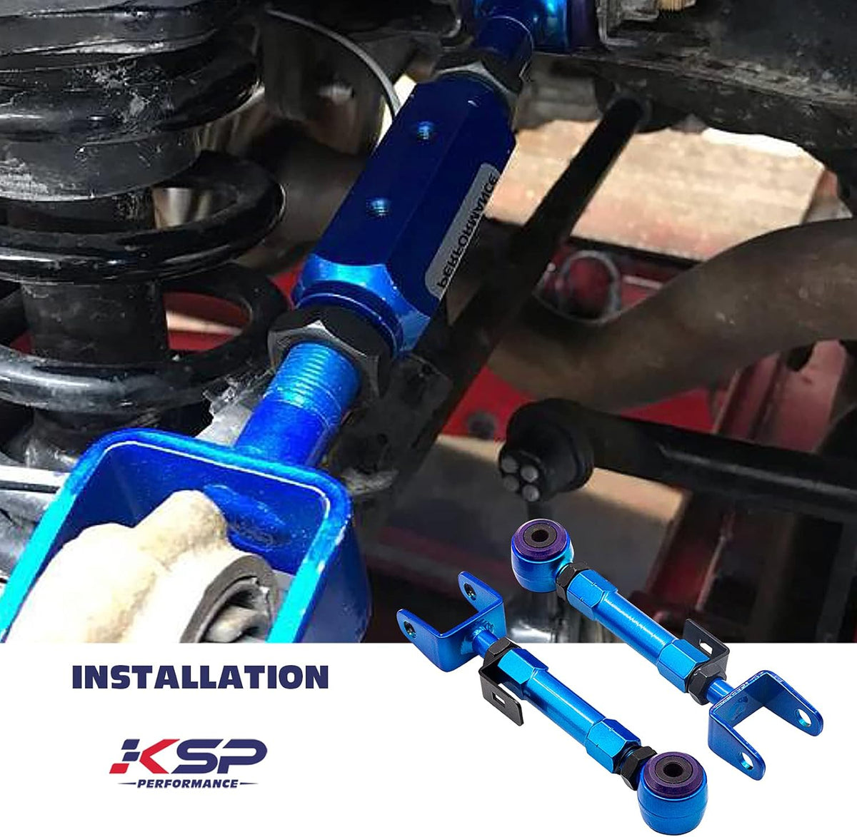 Rear Upper Camber Arms Kit Control Rod Adjustable -2° to +4° D6020