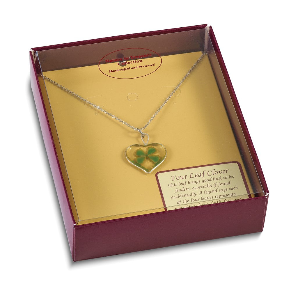 Silver Four Leaf Clover Necklace M873