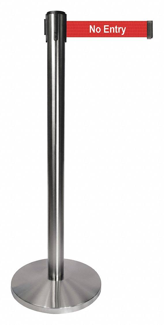 Barrier Post with No Entry Belt E1115