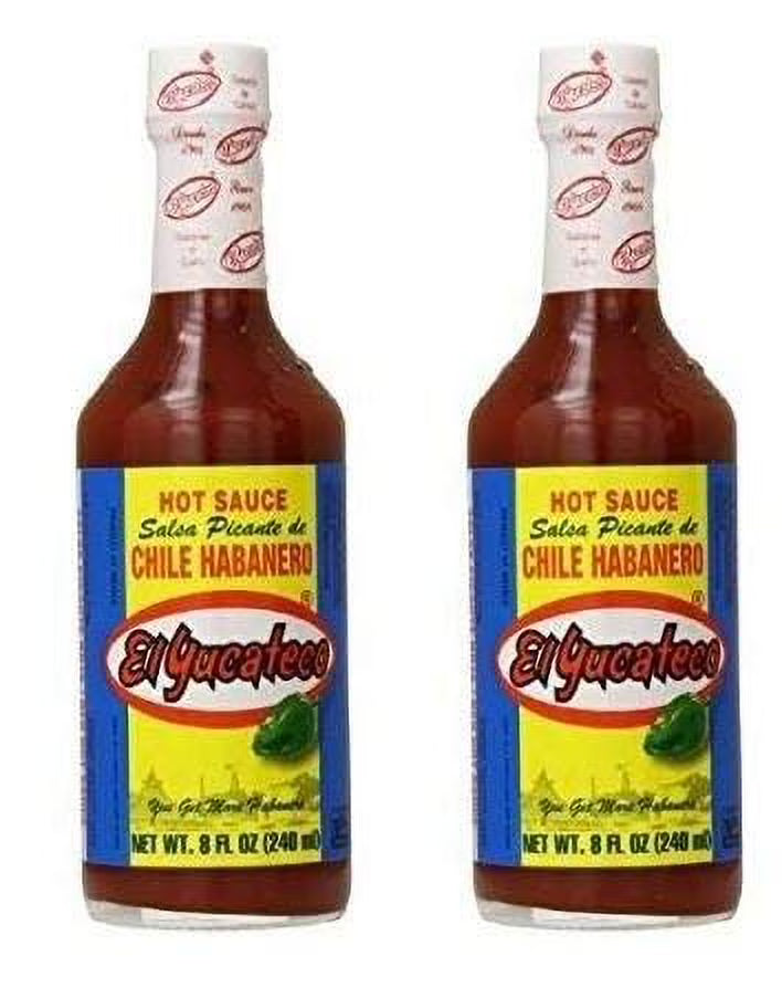 Chile Habanero Hot Sauce Bottle Red, 8 Ounce (Pack Of 2) R218