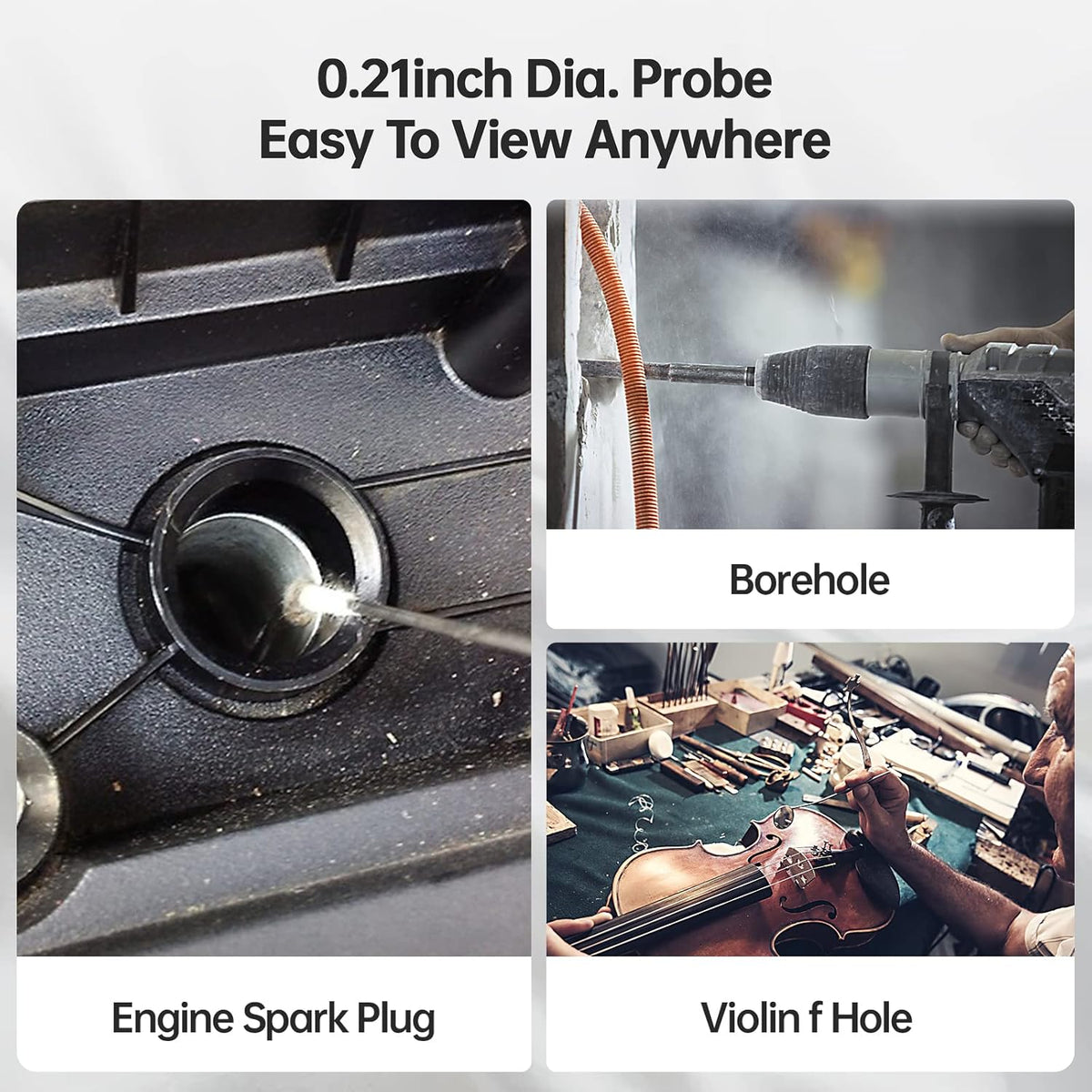 5.5mm Endoscope Borescope Inspection Camera with 4.5inch Screen N858