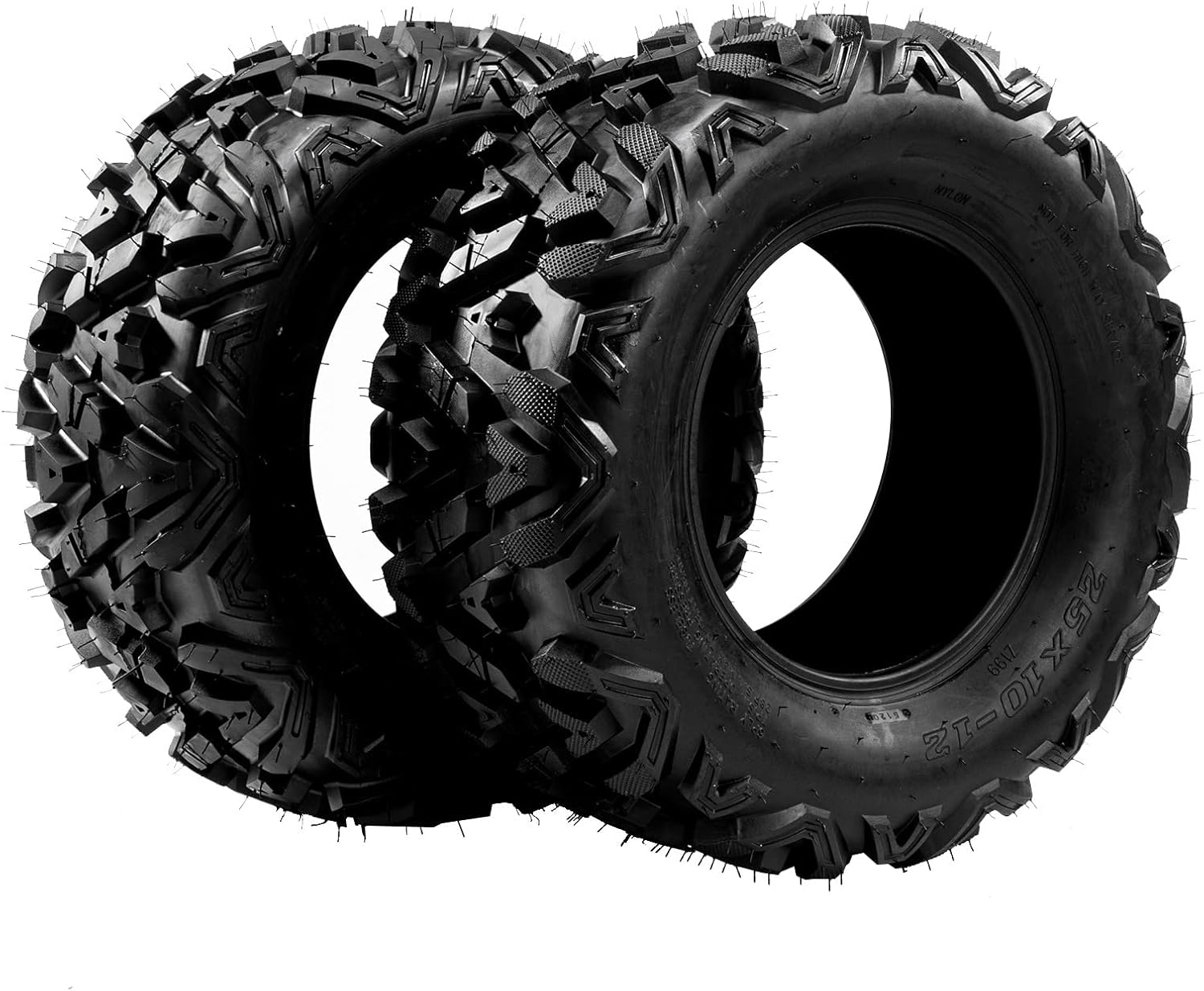 25x10-12 ATV UTV Tubeless 6PR Tires Set of 2 M82193