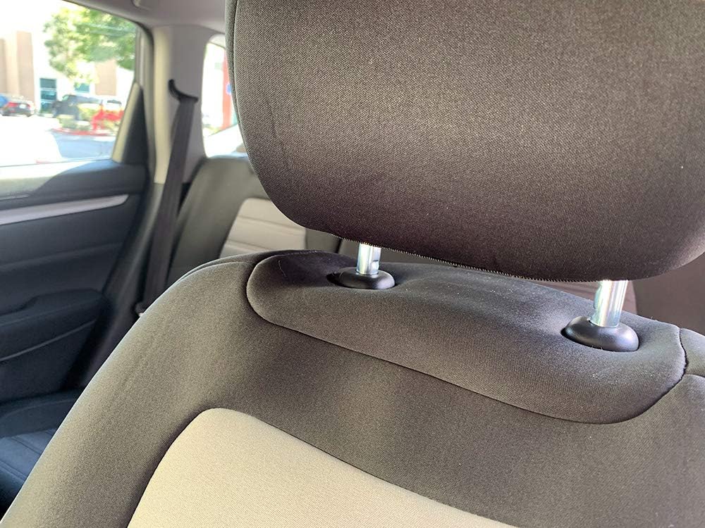 Gray & Black Front Seat Covers for Car SUV W9137