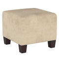 Pearl Velvet Square Cube Ottoman S268626