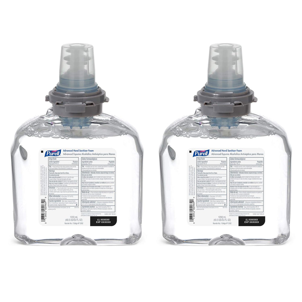PURELL Advanced Hand Sanitizer Foam, Clean Scent, 1200 mL Refill, Pack of 2 G94287