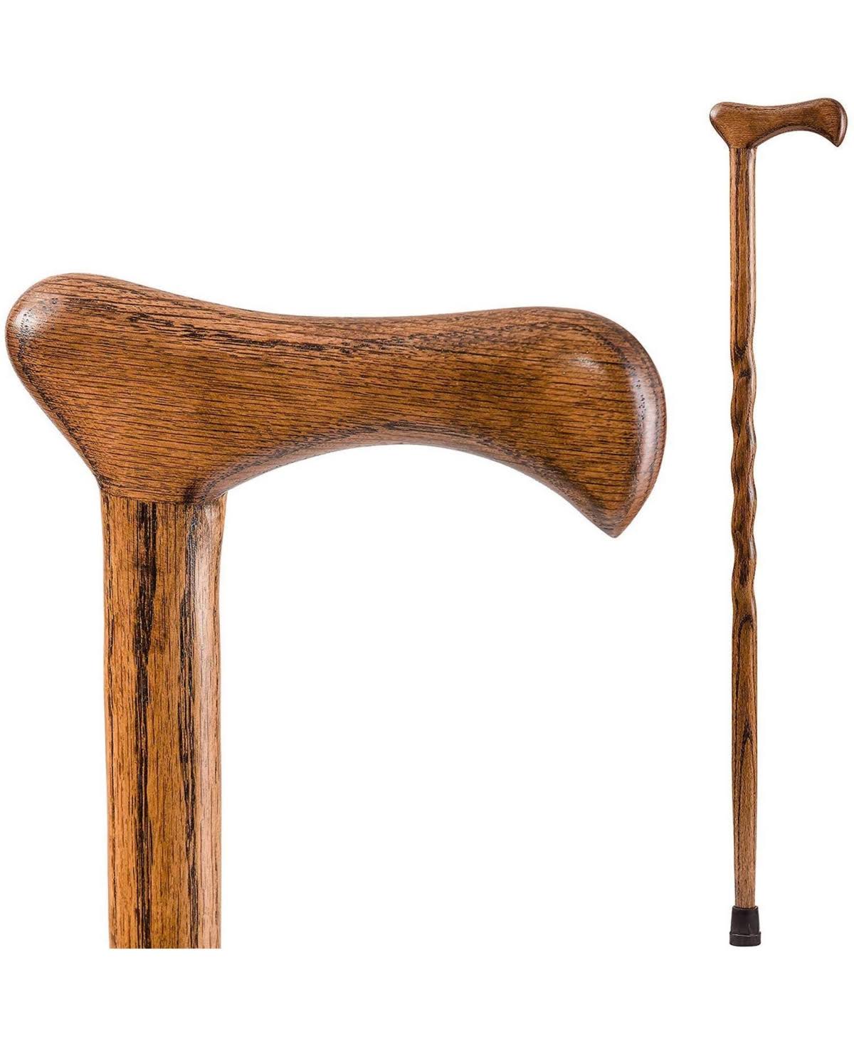 Oak Brown Twisted Walking Cane H162