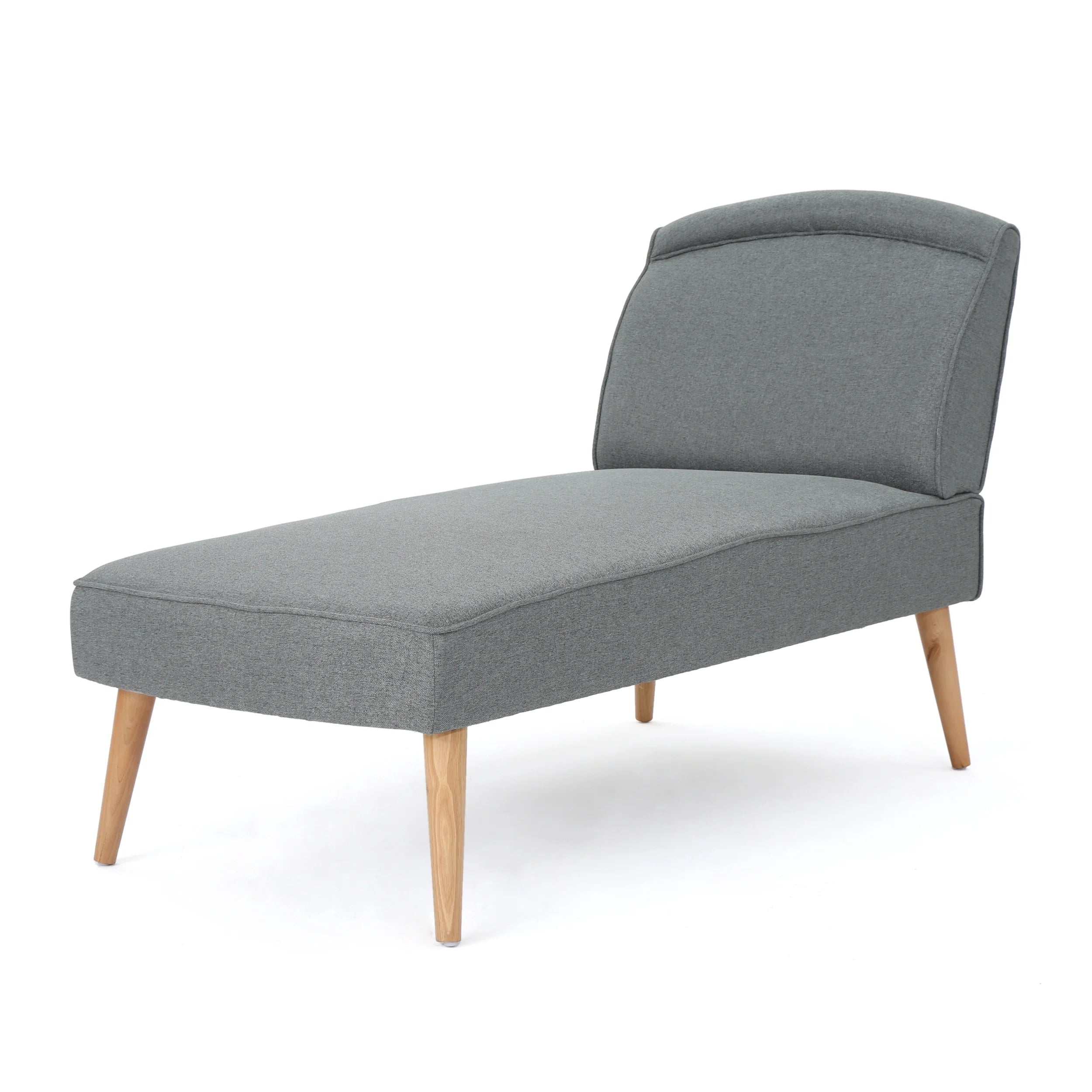 Slate Gray Fabric Chaise Lounge Y760