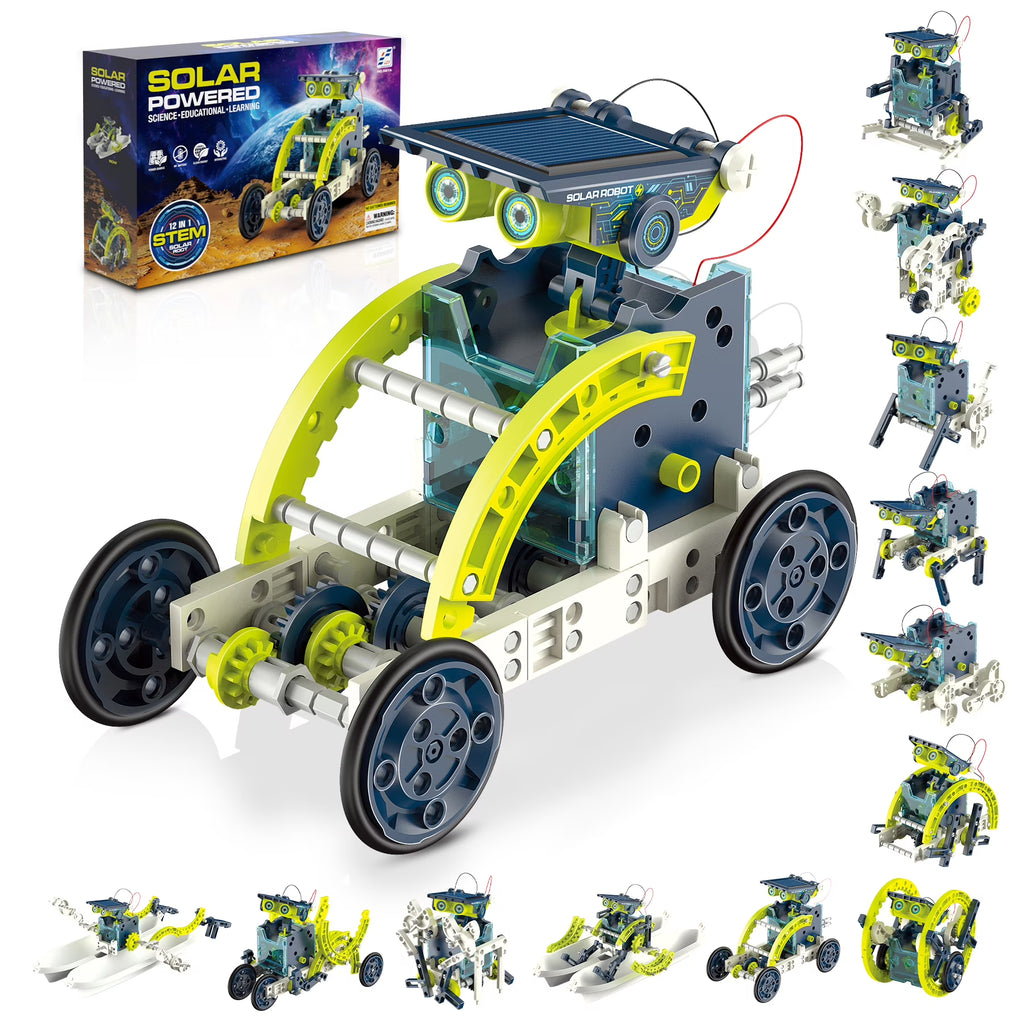 12-in-1 STEM Solar Robot Toys Educational Building Science Experiment Kit W319692