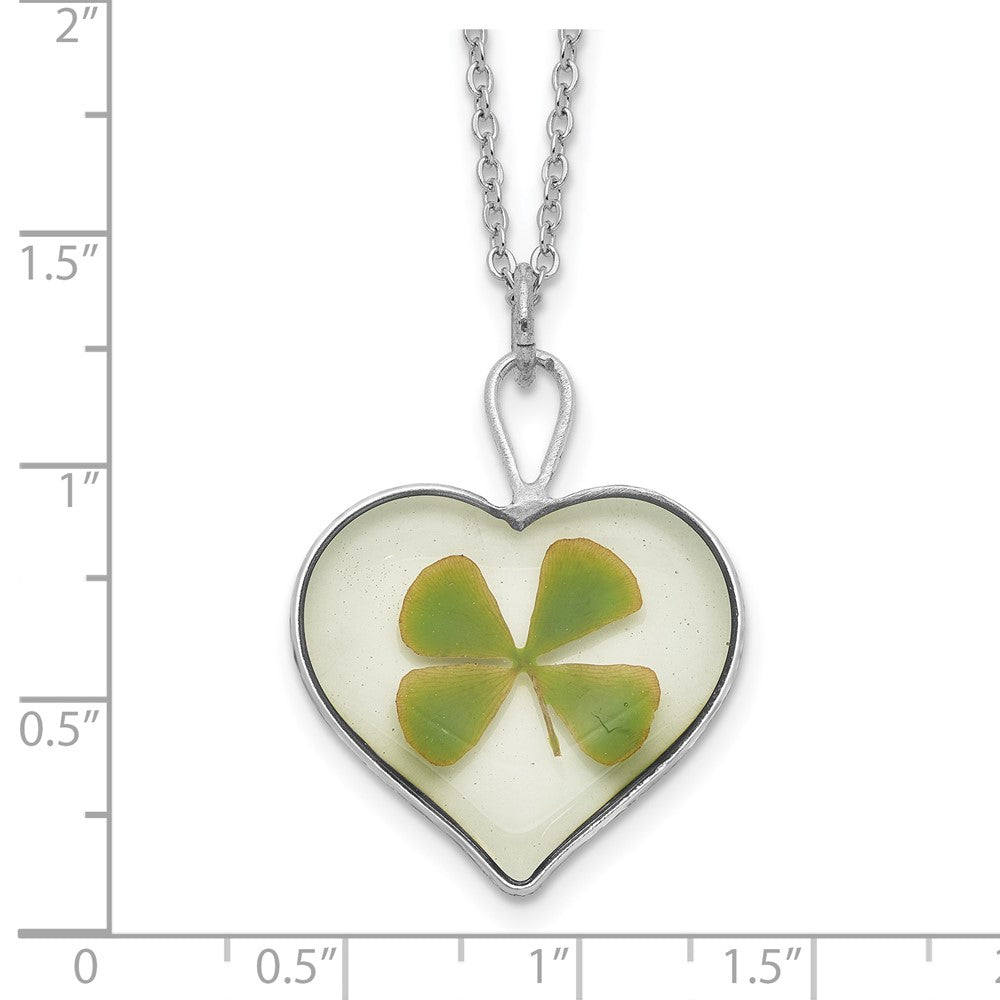 Silver Four Leaf Clover Necklace M873