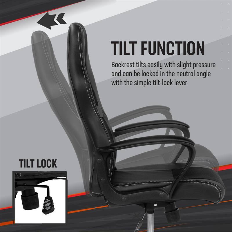 Black Metal 2-Piece Desk and Chair Set M238208