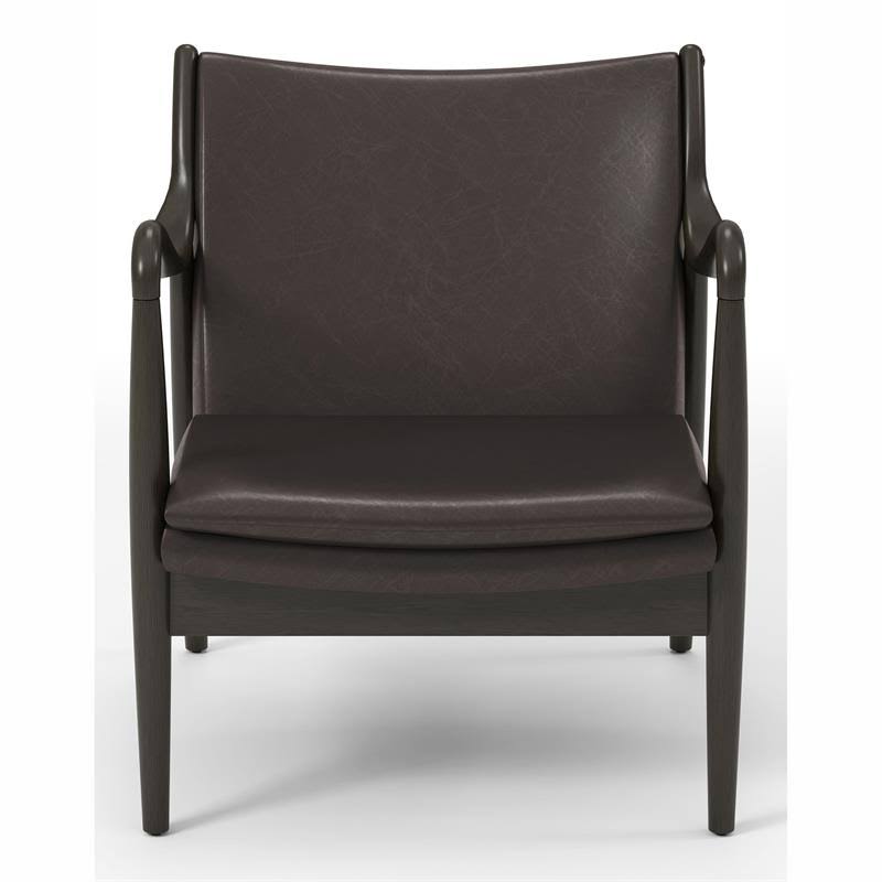 Dark Brown Mid-Century Modern Wood Accent Chair J569999