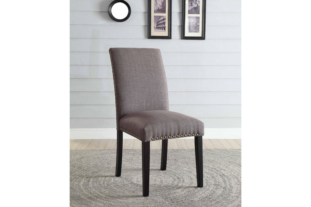 Stone Gray Linen Side Chair Set of 2 S5625